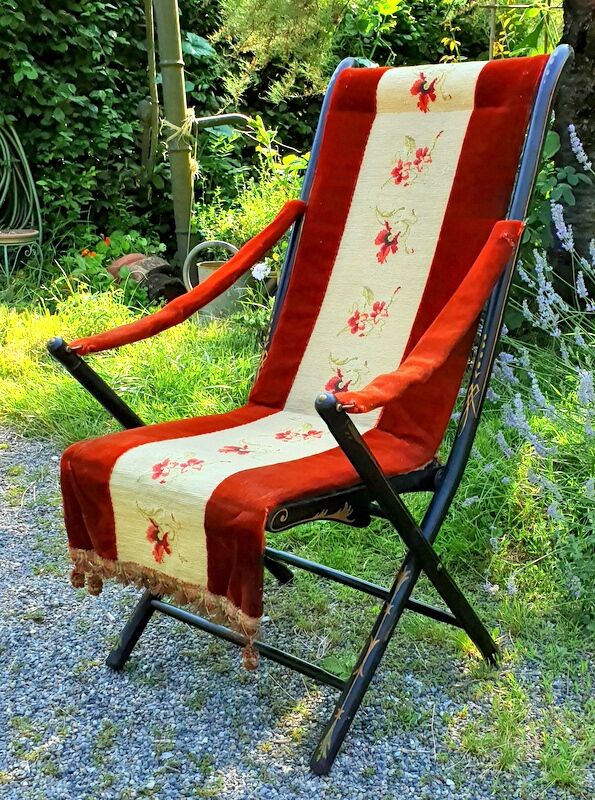 Folding armchair chair Napoleon III of the nineteenth century