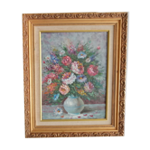 Oil on canvas signed and framed still life