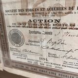 Cadre avec un ancien titre bousier russe