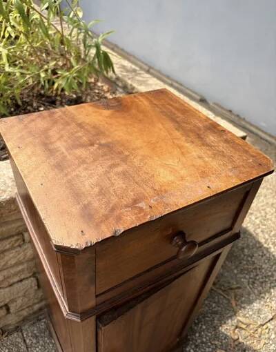 Antique solid wood bedside table / small accent piece of furniture
