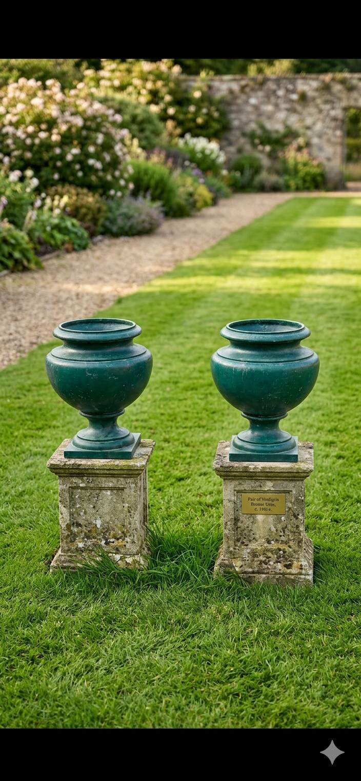 Paire de vases medicis XIXème en fonte