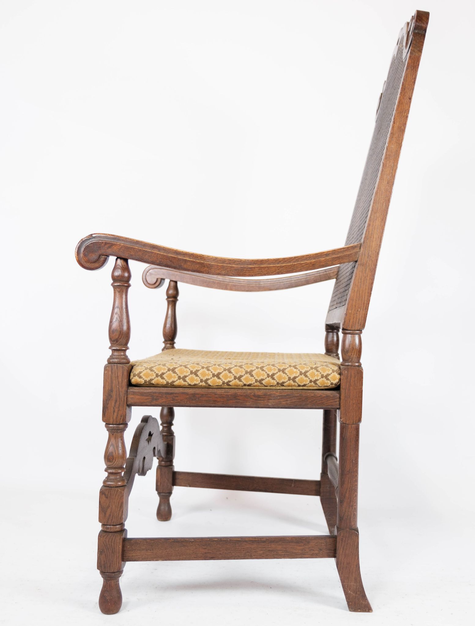 Fauteuil antique en chêne, années 1920