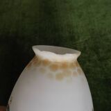 Lampe en bois et verre opalin