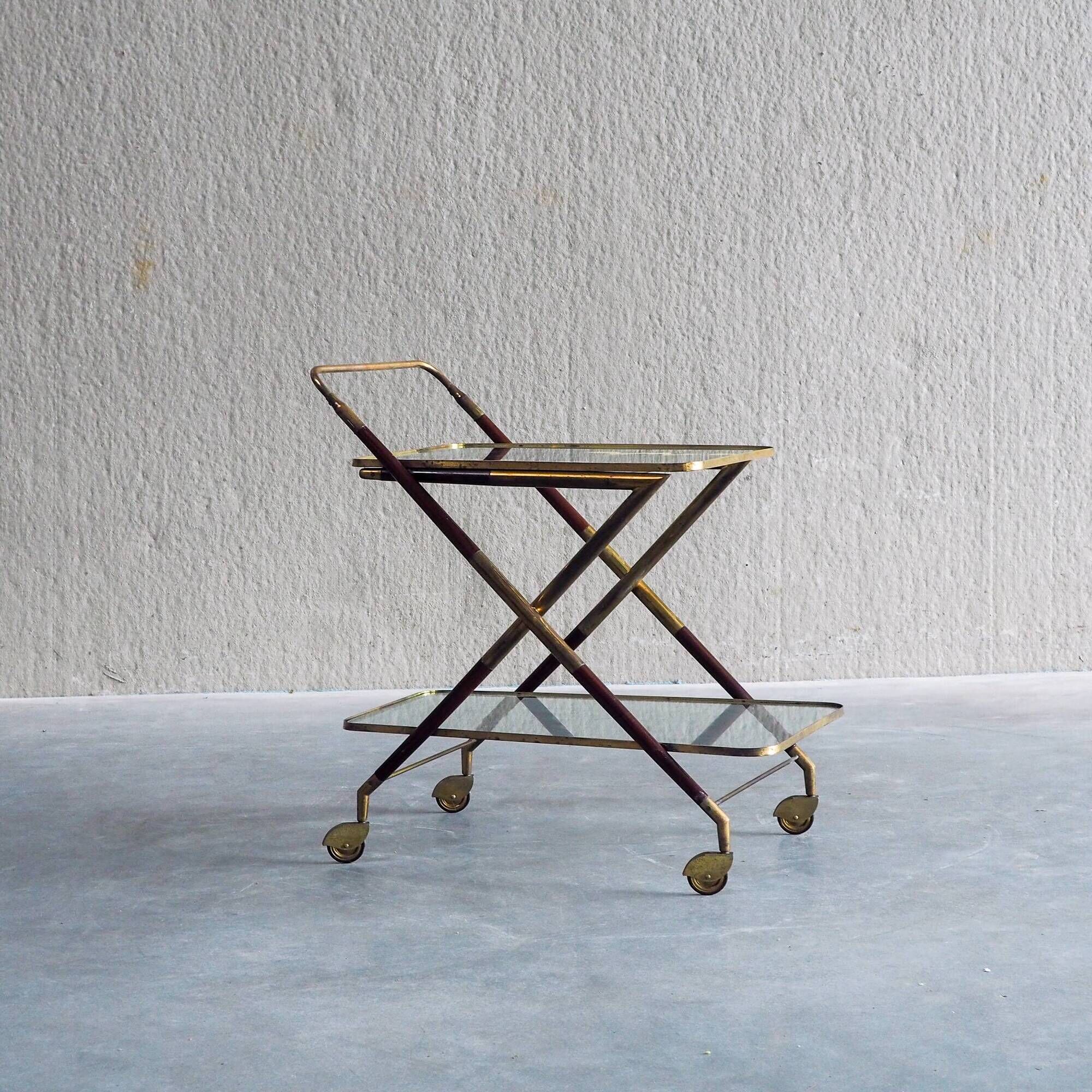 1950s Italian Bar Trolley, Attributed to Cesare Lacca