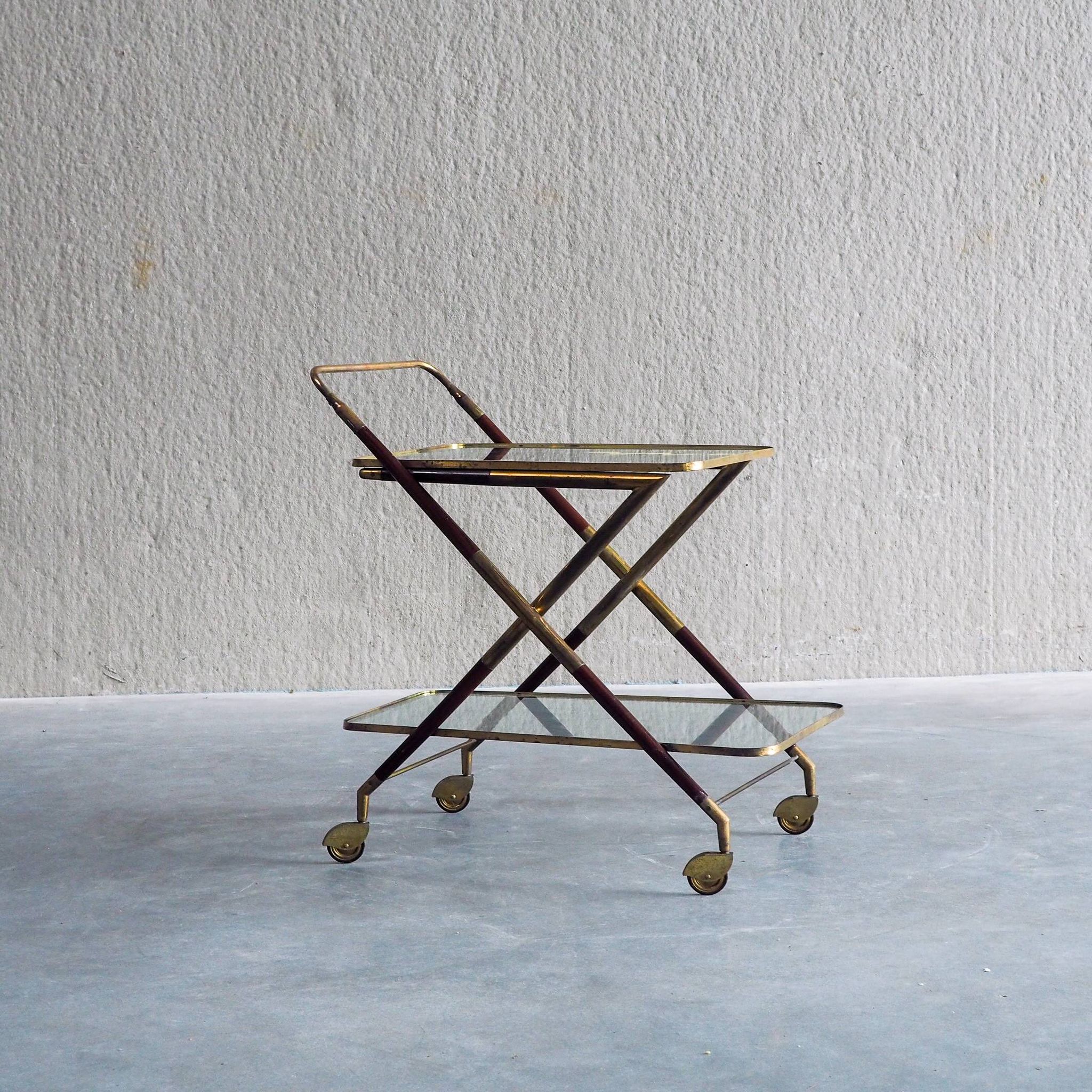 1950s Italian Bar Trolley, Attributed to Cesare Lacca