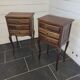 Pair of Louis XV style oak bedside tables