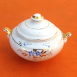 Old dinette tureen Porcelain floral decoration