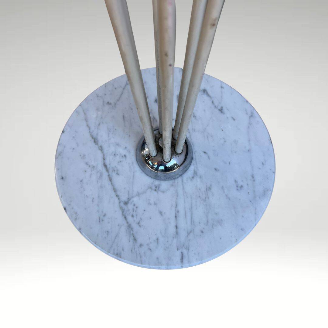 Stilnovo Alberello Floor Lamp, 1960s, White Metal & Marble Base
