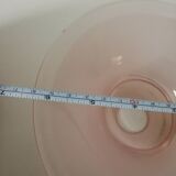 small pink lampshade in pink granite glass from the 50s