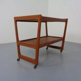 Teak Bar Cart by Holger Georg Jensen for Kubus, Denmark, 1960s