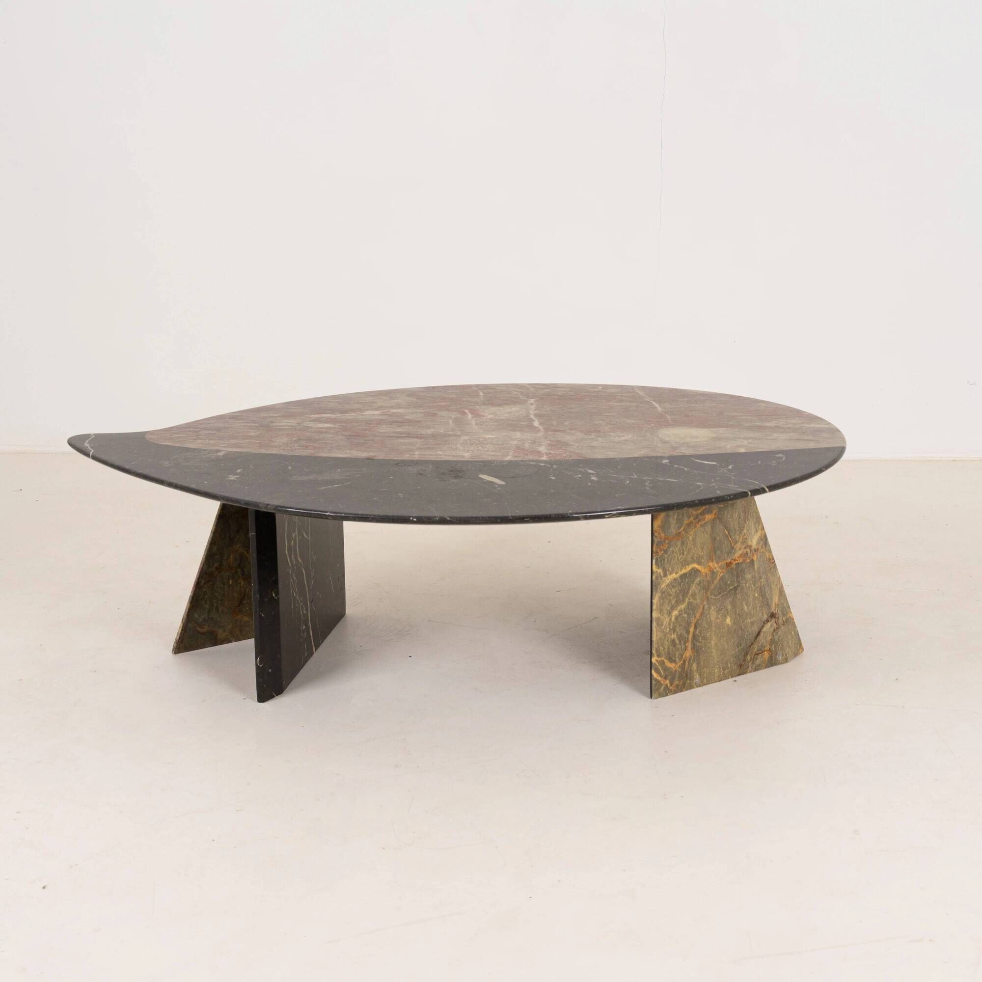 Sculptural Postmodern Marble Coffee Table