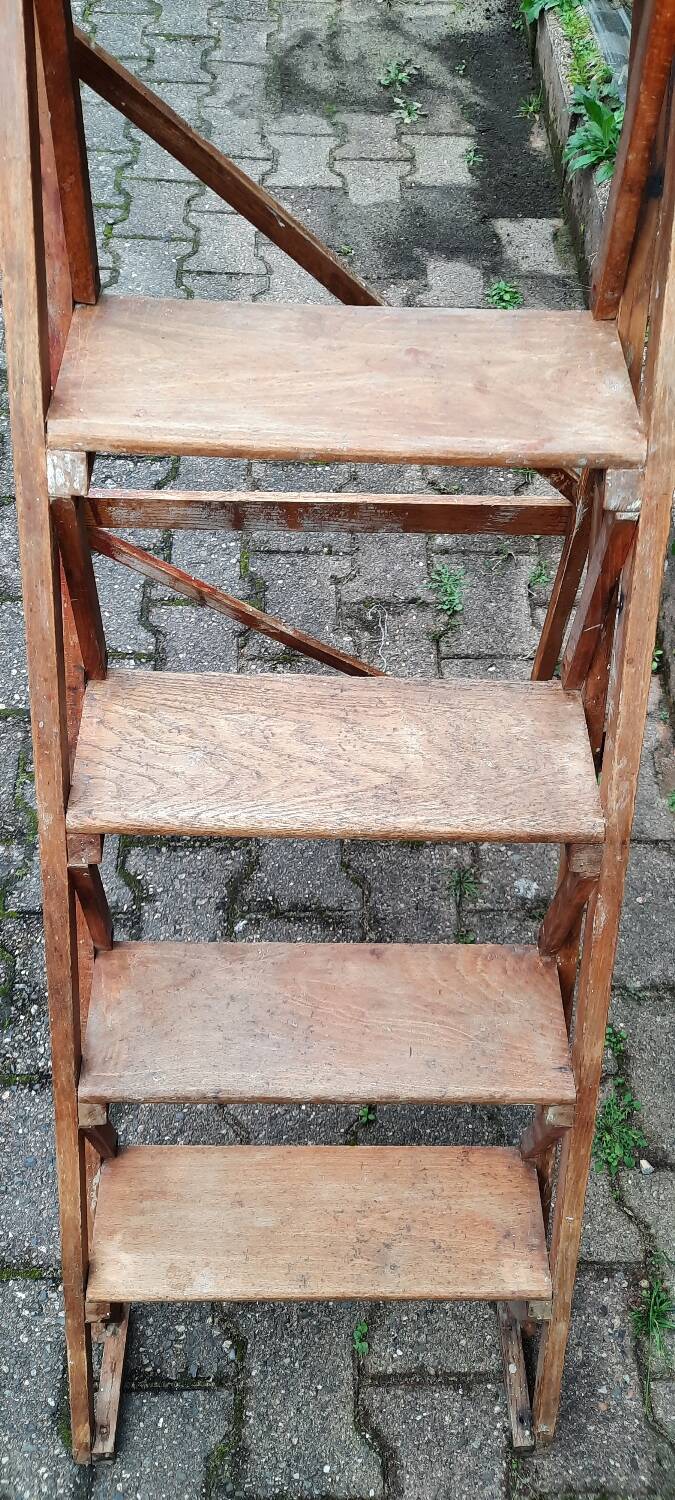 Varnished painter's step ladder