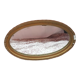 Miroir ovale en plâtre 55x34cm