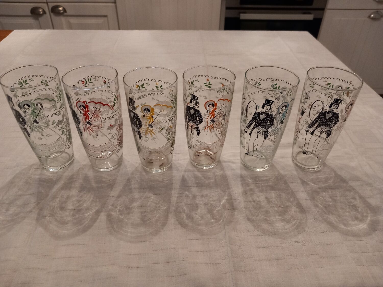 6 orangeade glasses
