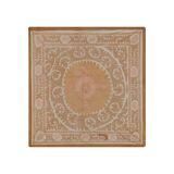 Vintage Turkish hand-knotted rug 134x140 cm