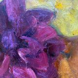 Hsp painting "bouquet of flowers in vase" germaine claudot (1903-1996) workshop