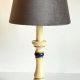 Vintage turned wooden lamp