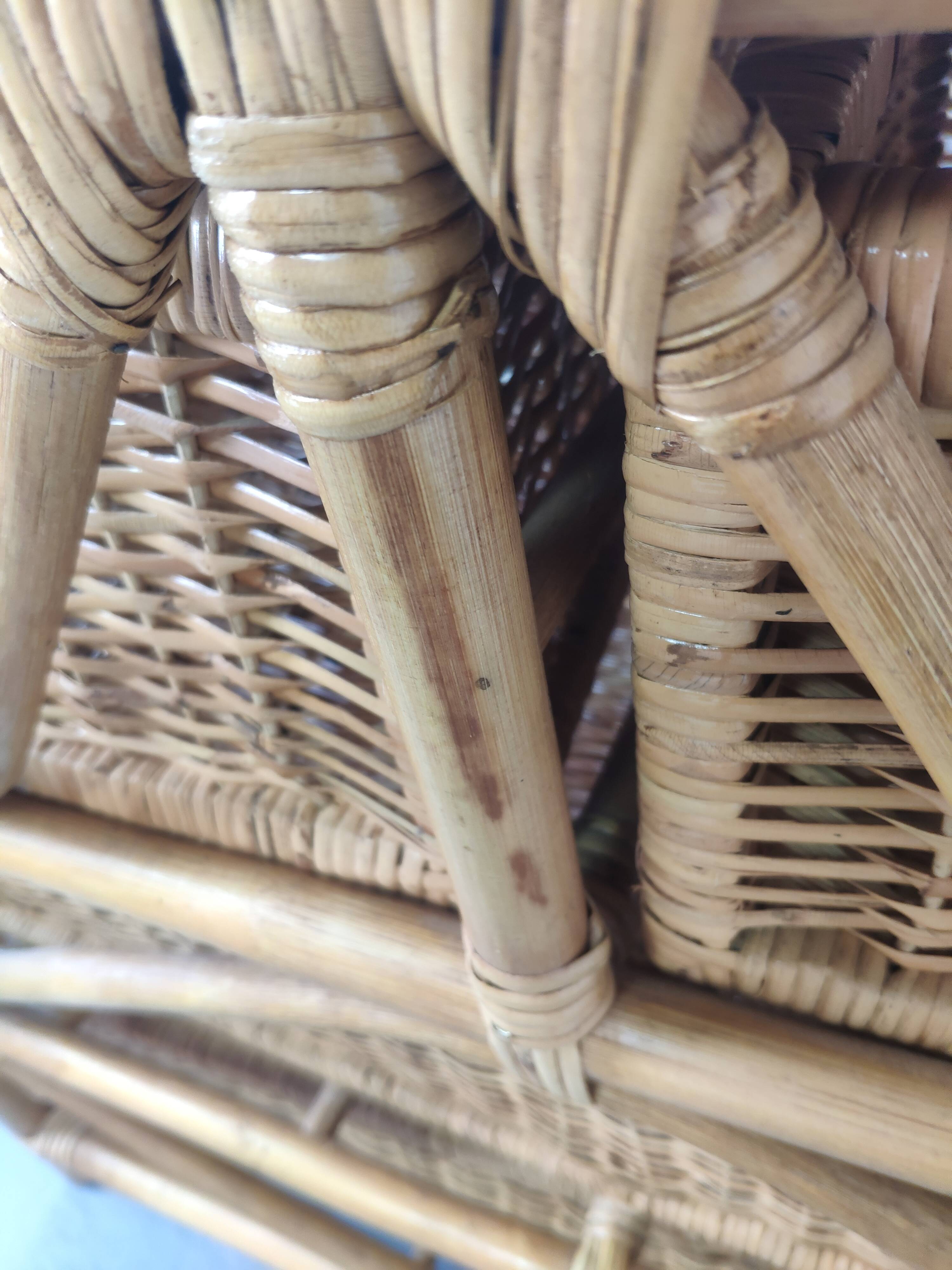 Rattan chest of drawers 4 drawers