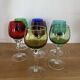 7 stemmed glasses from the Venetian glassworks of Murano from the 70s/80s.