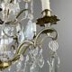 Bronze, brass and crystal chandelier, early 20th century.