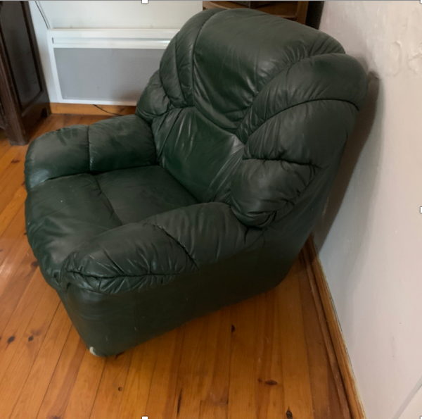 paire De fauteuils Type Club En cuir Vert