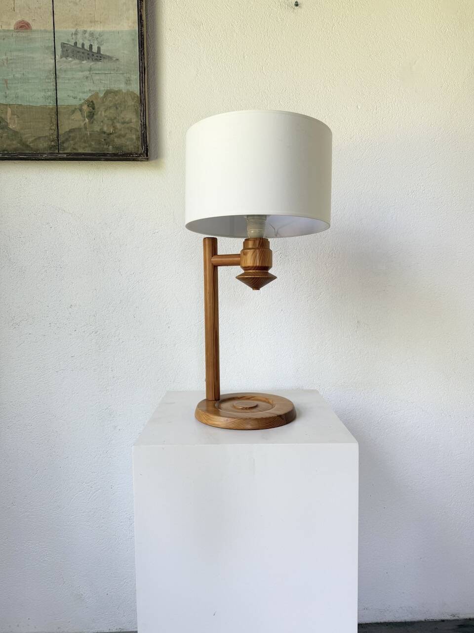 Ikea pine table lamp 1980