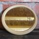 Vintage 80s Round TIGER Design Mirror, Beige Plastic #C893