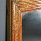 Patinated golden fireplace mirror eighteenth century 123 x 91.5 cm