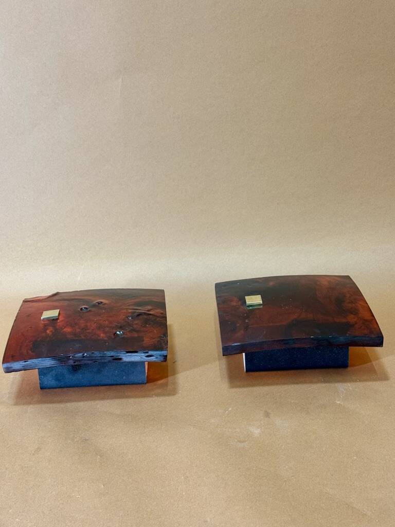 1970s resin wall lamps