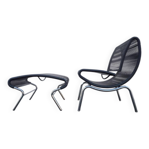 Chaise Hygra et son ottoman - roberto