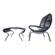Hygra chair and its ottoman by Roberto Semprini-Italy-1990
