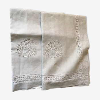 Pair of linen pillowcases