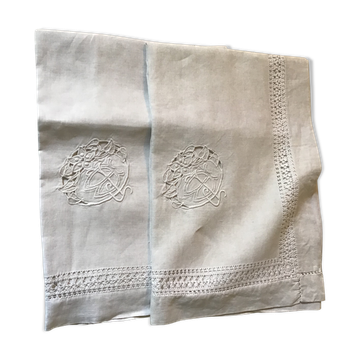 Pair of linen pillowcases
