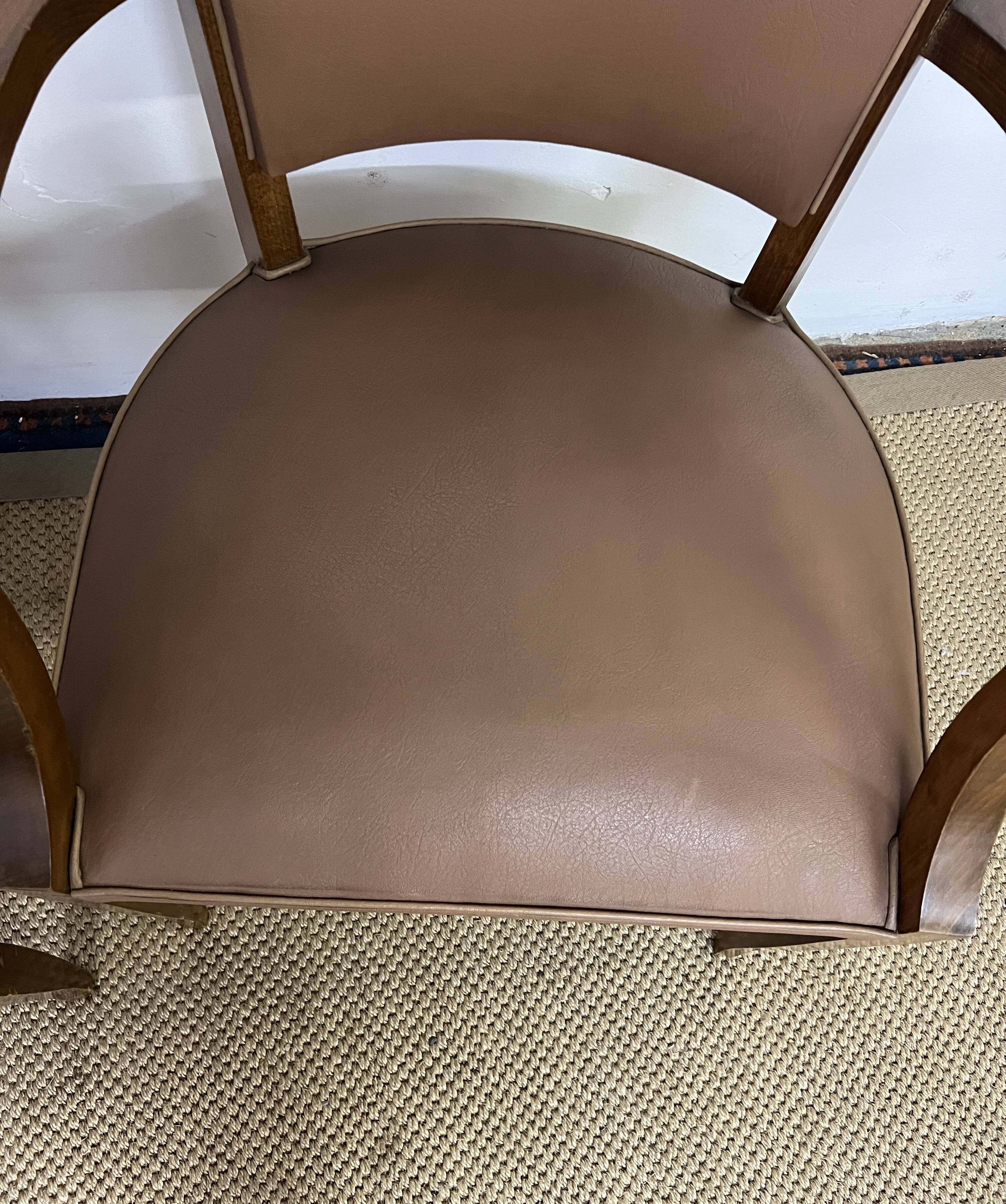 Pair of vintage bridge armchairs