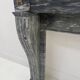 Napoleon III fireplace in blue Turquin marble from the 19th century.
