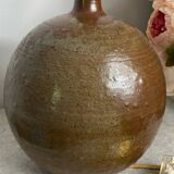 Glazed stoneware lamp base, telescopic socket