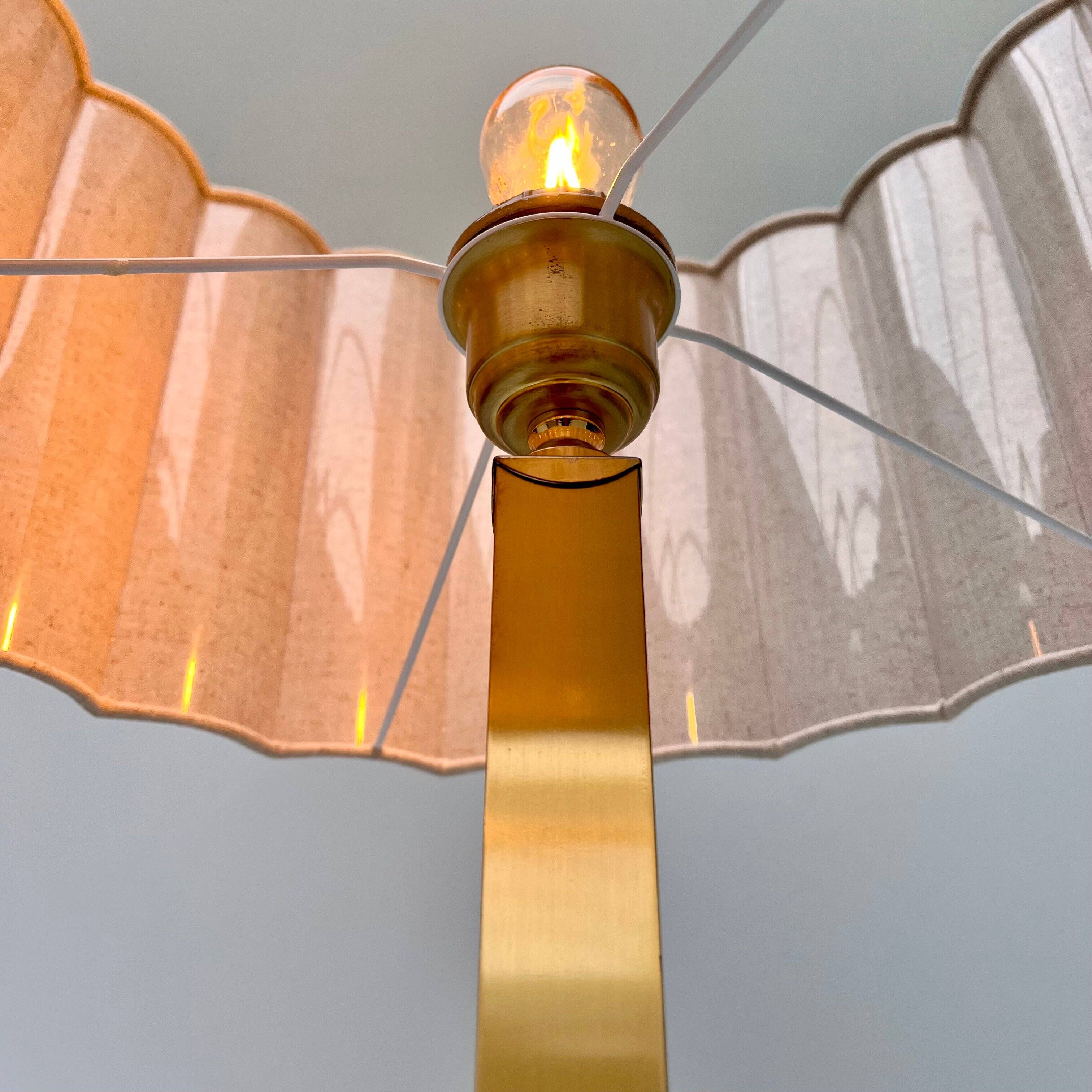 Vintage brass table lamp by DeKnudt, 1970s