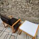 Lot Fauteuil et table Wilkhahn bois courbé 1980 vintage