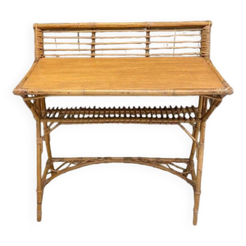small desk, or serving trolley in bamboo, circa 1950/1960