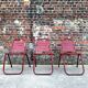 3 chaises vintage JYM en métal, meubles sièges industriels