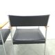 Chaises DDR avec base chromée et revêtement noir, chaises de salle à manger