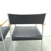 Chairs DDR with chrome base and black upholstery, dining chairs