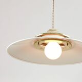 Lampe à suspension en laiton et métal vintage italienne, années 1970