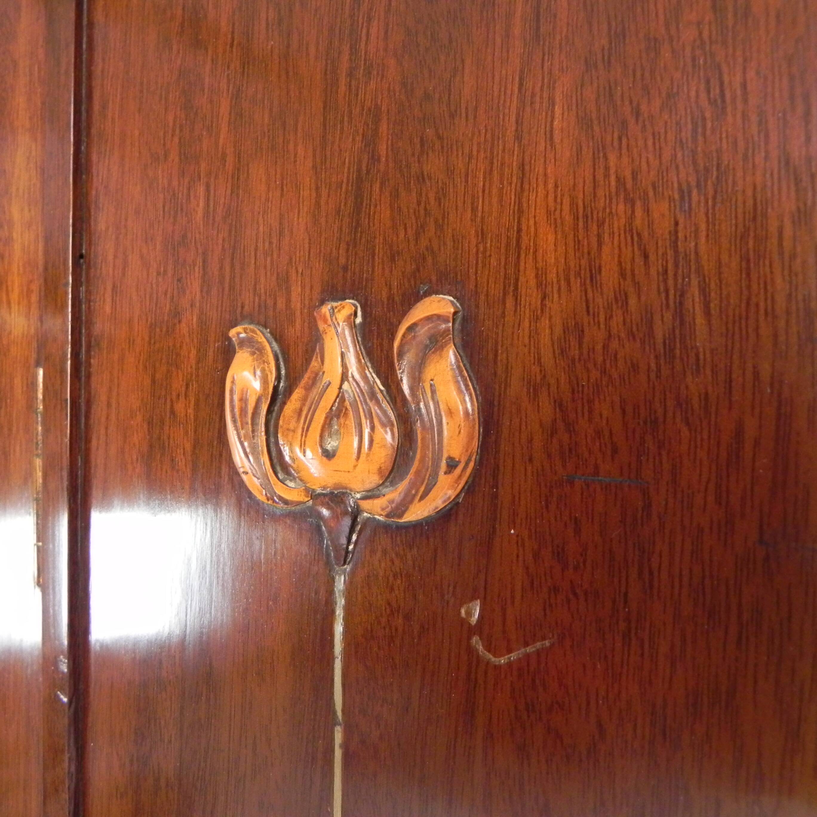 Art Nouveau wardrobe, hanging cupboard