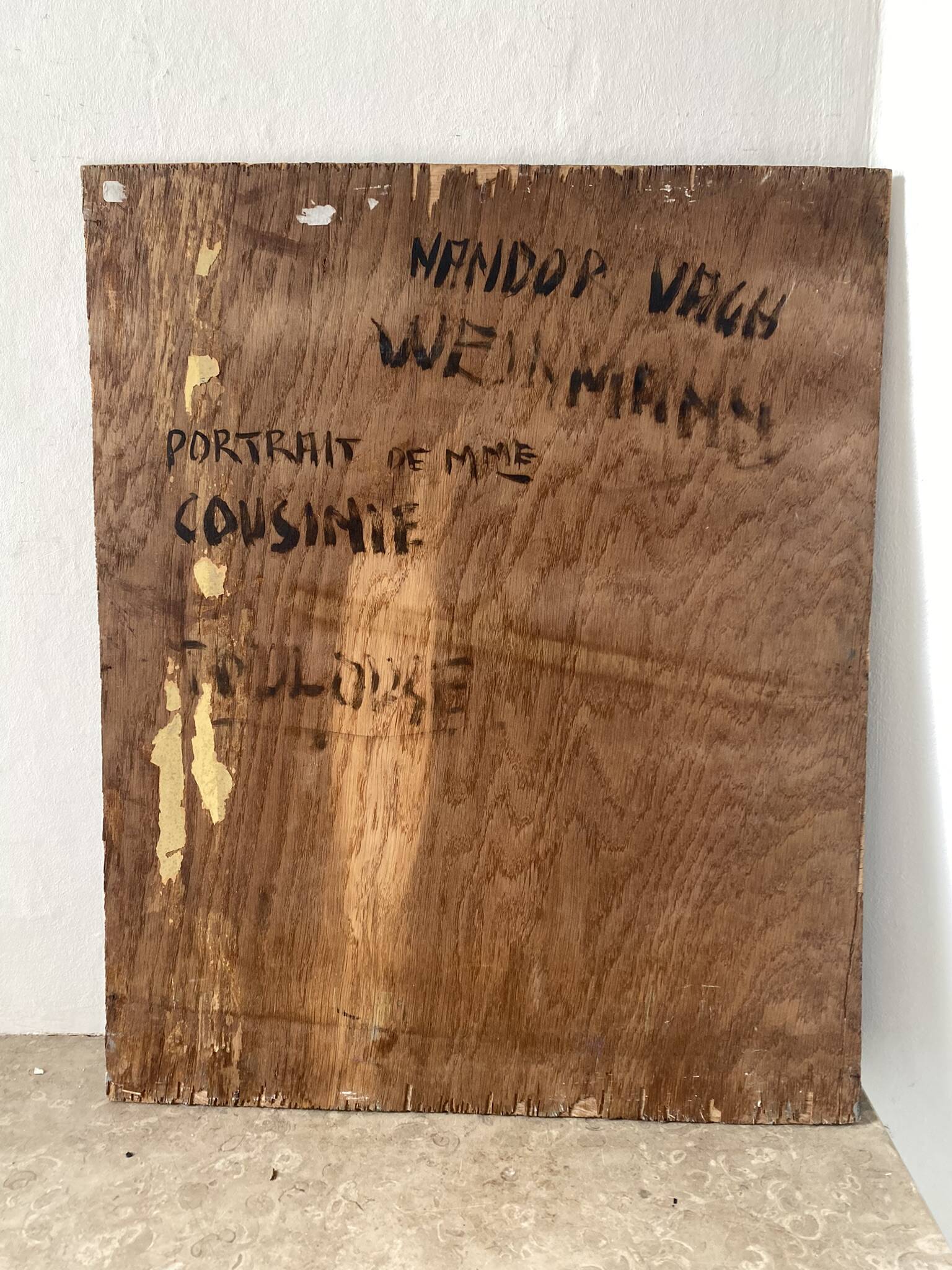 Signed portrait of a woman