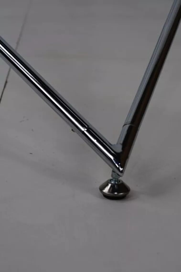 Table basse chrome et verre