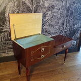 Vintage side table in varnished wood