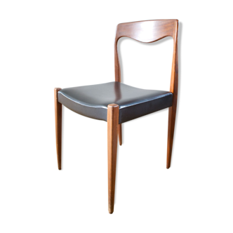 Teak and skai chair
