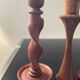 Set of 4 Scandinavian teak candlesticks