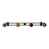 Vintage wooden coat rack balls